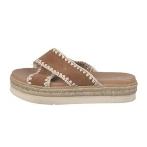 Aquatalia Suede Stitched Platform Espadrilles